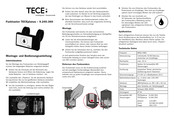 TECE TECEplanus Montage- Und Bedienungsanleitung