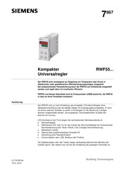 Siemens RWF55-Serie Kurzanleitung