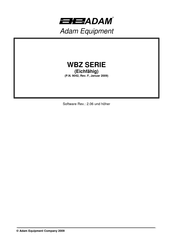 Adam Equipment WBZ 3 Handbuch