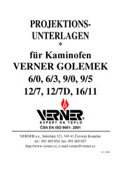 Verner VERNER GOLEMEK 9/5 Projektions-Unterlagen