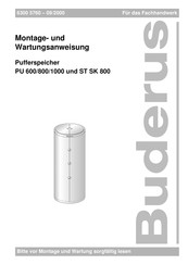 Buderus ST SK 800 Montage- Und Wartungsanweisung
