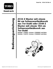 Toro Z340 Z Master 74409TE Bedienungsanleitung