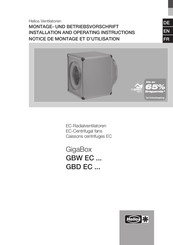 Helios GigaBox GBD EC 710 A Montage- Und Betriebsvorschrift