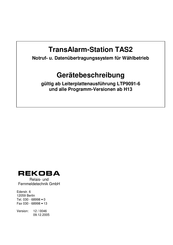 REKOBA TransAlarm-Station TAS2 Gerätebeschreibung