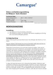 Camargue Hydro Standard Einbau- Und Bedienungsanleitung