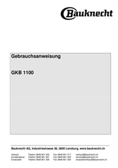 Bauknecht GKB 1100 Gebrauchsanweisung