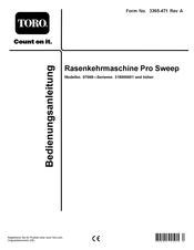 Toro Pro Sweep 07068 Bedienungsanleitung