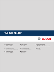 Bosch VLE 2130 Erstinbetriebnahme