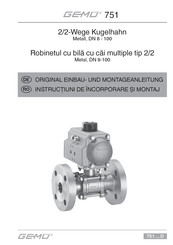 Gemu 751 Original Einbau- Und Montageanleitung