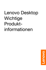 Lenovo Ideacentre 62018ASU Wichtige Produktinformationen
