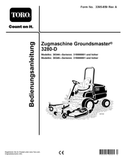 Toro Groundsmaster 3280-D 30344 Bedienungsanleitung