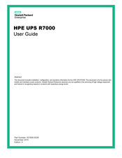 Hewlett Packard Enterprise UPS R7000 Bedienungsanleitung