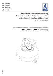 Beko BEKOMAT CO CV Installation Und Betriebsanleitung