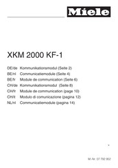 Miele XKM 2000 KF-1 Handbuch