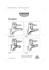 Grohe Europlus series Montageanleitung