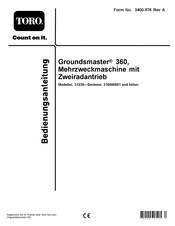 Toro Groundsmaster 360 Bedienungsanleitung