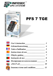 INFOSEC UPS SYSTEM PFS 7 TGE Gebrauchsanweisung