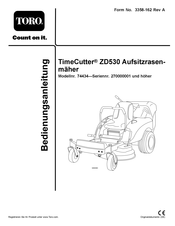 Toro TimeCutter ZD530 74434 Bedienungsanleitung