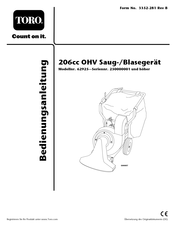 Toro 206cc OHV 62925 Bedienungsanleitung