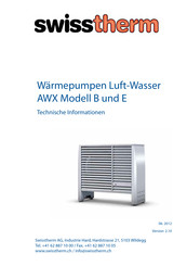 Swisstherm HP3AWX 10 B Technische Informationen