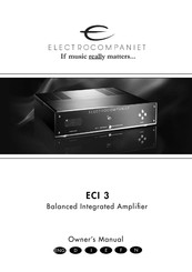ELECTROCOMPANIET ECI 3 Bedienungsanleitung