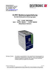 Deutronic D-IPS 250C Bedienungsanleitung