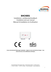 Burda BHC4001 Installations- Und Benutzerhandbuch