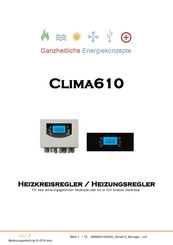 Ganzheitliche Energiekonzepte Clima610 Bedienungsanleitung