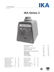 IKA Vortex 2 Betriebsanleitung