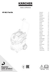 Kärcher NT 40/1 Tact Bs Originalbetriebsanleitung