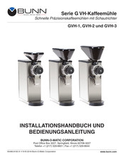 Bunn GVH-1 Installationshandbuch Und Bedienungsanleitung