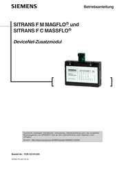 Siemens SITRANS F C MASSFLO Betriebsanleitung