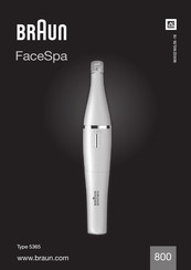 Braun FaceSpa 800 Bedienungsanleitung