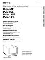 Sony PVM-145E Bedienungsanleitung