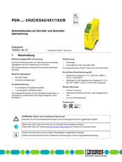 Phoenix Contact PSR-SCP- 24UC/ESA2/4X1/1X2/B Datenblatt