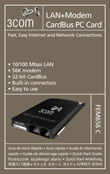 3Com 10/100 LAN+56K Global Modem CardBus Quickstart-Anleitung