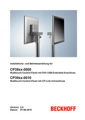Beckhoff CP39 -0010 serie Installation Und Betriebsanleitung