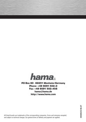 Hama 00049253 Bedienungsanleitung