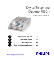 Philips Digital Telephone Desktop 9850 Kurzreferenz