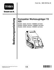 Toro TX 525 Bedienungsanleitung