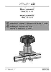 Gemu 612 Original Einbau- Und Montageanleitung