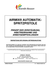 Kremlin-Rexson AIRMIX AUTOMATIK Bersetzung Der Originalbetriebsanleitung