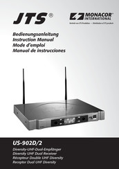 Monacor International JTS US-902D/2 Bedienungsanleitung