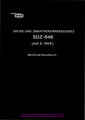 Zellweger SDZ-646 Benutzerhandbuch