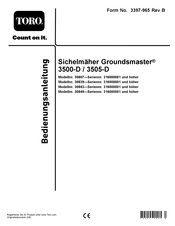 Toro Groundsmaster 3500-D 30843 Bedienungsanleitung