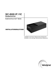 Velodyne SC-600 IC Installationsanleitung