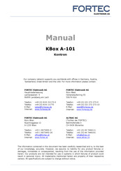 Kontron KBox A-101 Benutzerhandbuch