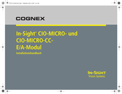 Cognex In-Sight CIO-MICRO Installationshandbuch