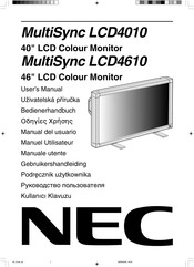NEC MultiSync LCD4610 Bedienerhandbuch