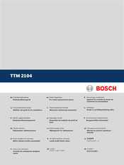 Bosch TTM 2104 Erstinbetriebnahme